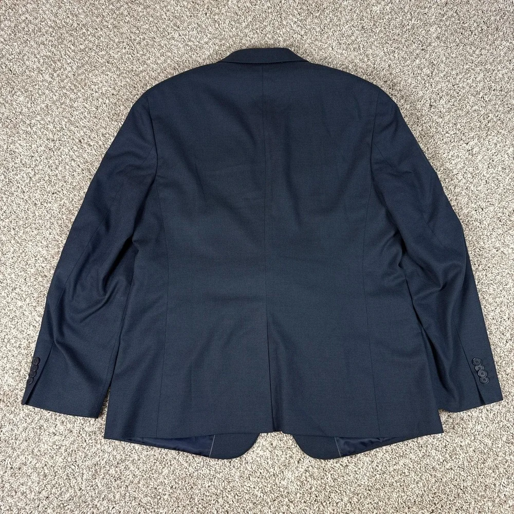 Banana Republic Blazer Mens 44R Navy‎ Blue Slim Fit Textured Two Button Lined